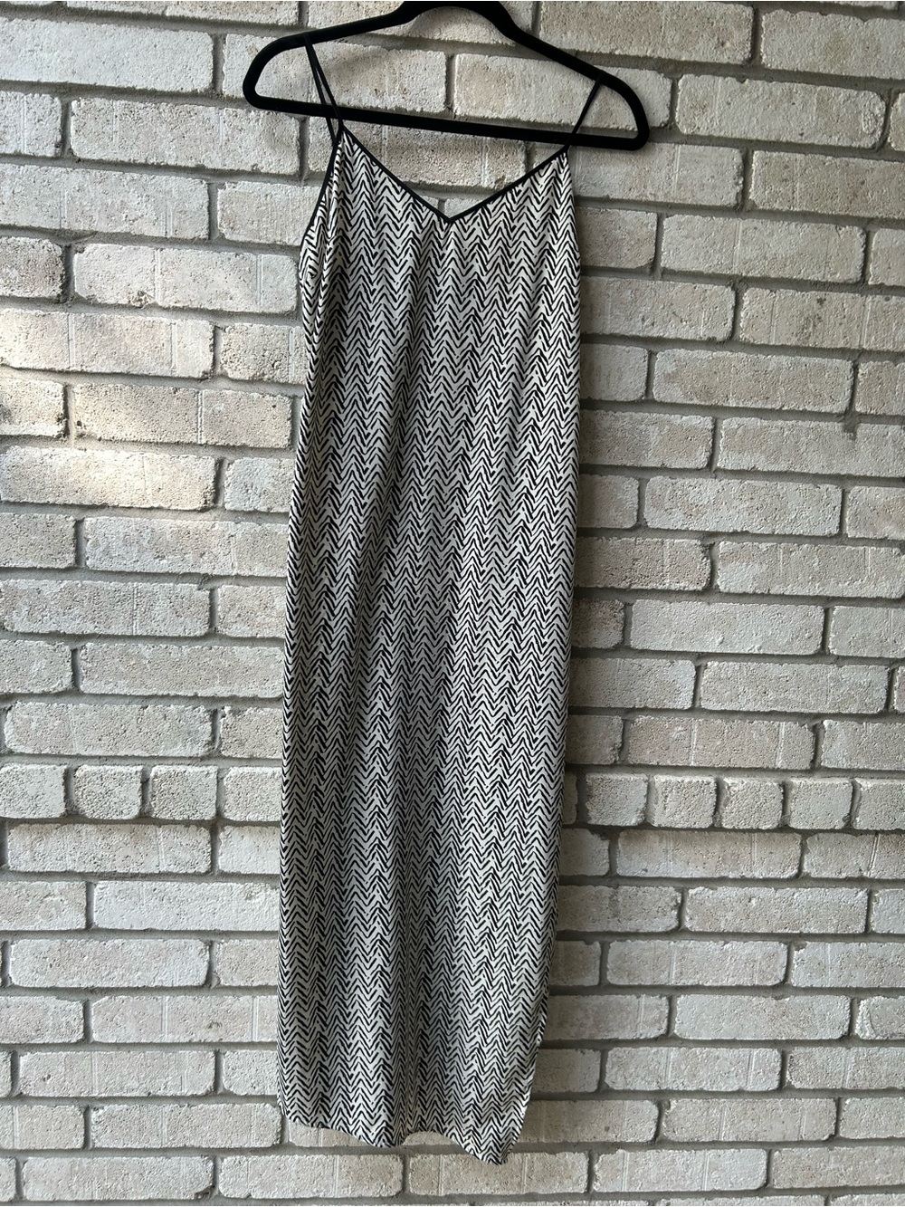 Sanctuary Black and White Zebra-Print Slip Dress.